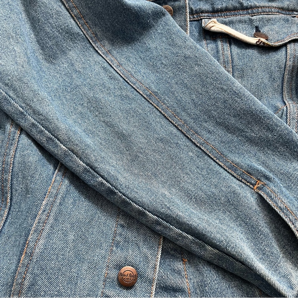 Vintage Hard Rock Cafe Amsterdam Denim Jean Jacket - Picture 8 of 12